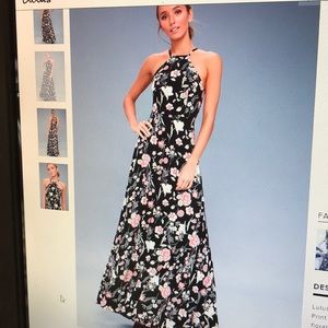 LuLu’s Gotta Crush On You black floral maxi